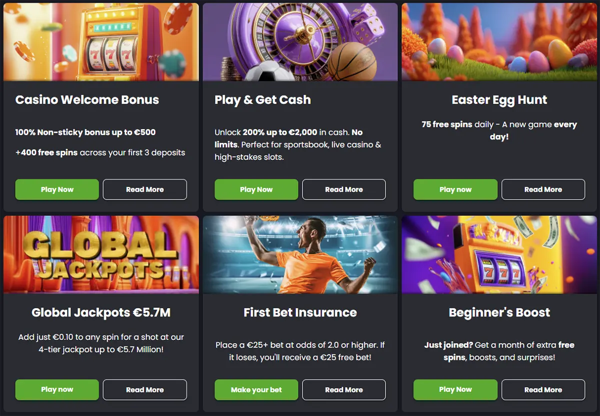 Betiro Casino Registratiebonussen